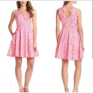 Lilly Pulitzer Freja Everything Nice Dress In Fiesta Pink Green White Floral